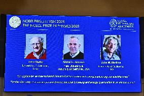 THE NOBEL PRIZE IN PHYSICS IS ANNOUNCED