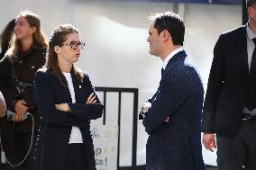 Sebastien Lecornu at Tribute Exhibition to The Victims of The October 7 Attacks - Paris