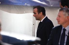 Sebastien Lecornu at Tribute Exhibition to The Victims of The October 7 Attacks - Paris