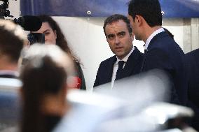 Sebastien Lecornu at Tribute Exhibition to The Victims of The October 7 Attacks - Paris