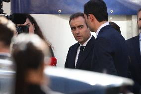 Sebastien Lecornu at Tribute Exhibition to The Victims of The October 7 Attacks - Paris