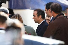 Sebastien Lecornu at Tribute Exhibition to The Victims of The October 7 Attacks - Paris