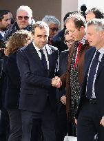 Sebastien Lecornu at Tribute Exhibition to The Victims of The October 7 Attacks - Paris