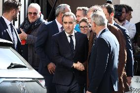 Sebastien Lecornu at Tribute Exhibition to The Victims of The October 7 Attacks - Paris