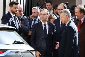 Sebastien Lecornu at Tribute Exhibition to The Victims of The October 7 Attacks - Paris