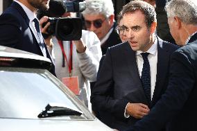 Sebastien Lecornu at Tribute Exhibition to The Victims of The October 7 Attacks - Paris