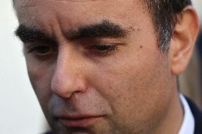 Sebastien Lecornu at Tribute Exhibition to The Victims of The October 7 Attacks - Paris