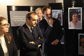 Sebastien Lecornu at Tribute Exhibition to The Victims of The October 7 Attacks - Paris