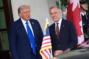 Donald Trump greets Mark Carney - Washington