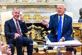 US President Donald J. Trump meets with Canadian Prime Minister Mark Carney