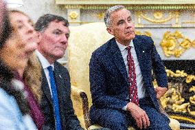 US President Donald J. Trump meets with Canadian Prime Minister Mark Carney