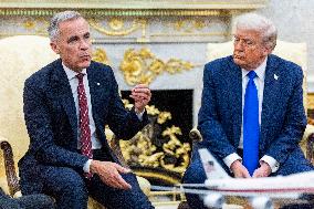 US President Donald J. Trump meets with Canadian Prime Minister Mark Carney