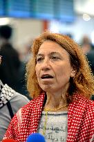 Rima Hassan and activists welcomed at Orly Airport