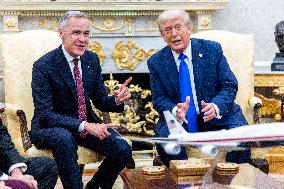 US President Donald J. Trump meets with Canadian Prime Minister Mark Carney