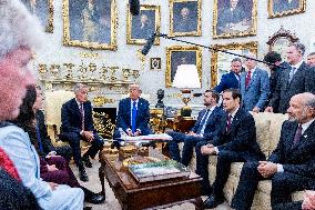 US President Donald J. Trump meets with Canadian Prime Minister Mark Carney