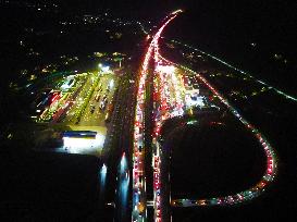 Shanghai-Wuhan Expressway Heavy traffic