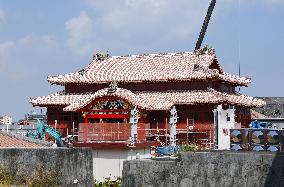 Shuri Castle exterior reconstruction completed