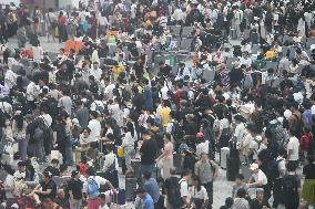 Return Travel Rush of Railway