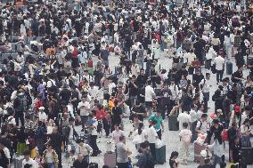 Return Travel Rush of Railway