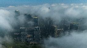 High-rise Buildings Loom in the ASEAN Business District in Nanning