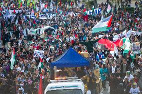 Pro-Palestine Demonstrations on the Two-year Israel Attack by Hamas