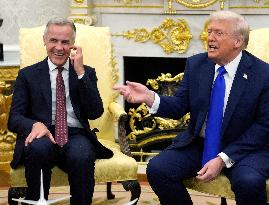 Donald Trump Meets With Mark Carney - DC