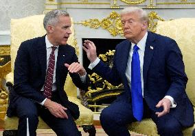 Donald Trump Meets With Mark Carney - DC