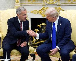 Donald Trump Meets With Mark Carney - DC