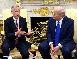 Donald Trump Meets With Mark Carney - DC