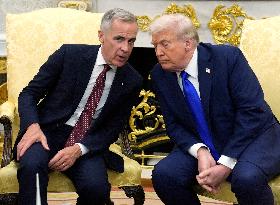 Donald Trump Meets With Mark Carney - DC