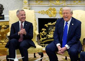 Donald Trump Meets With Mark Carney - DC