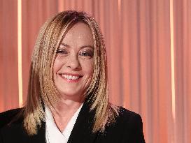 Giorgia Meloni At Cinque Minuti TV Show - Rome