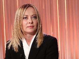 Giorgia Meloni At Cinque Minuti TV Show - Rome