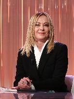 Giorgia Meloni At Cinque Minuti TV Show - Rome