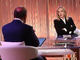Giorgia Meloni At Cinque Minuti TV Show - Rome