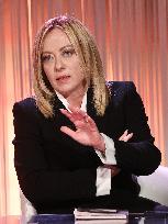 Giorgia Meloni At Cinque Minuti TV Show - Rome