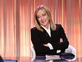 Giorgia Meloni At Cinque Minuti TV Show - Rome