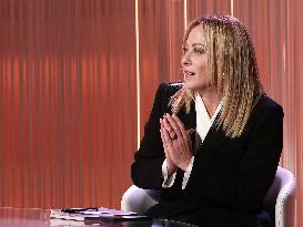 Giorgia Meloni At Cinque Minuti TV Show - Rome