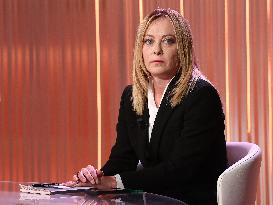 Giorgia Meloni At Cinque Minuti TV Show - Rome