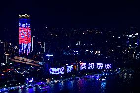 Huangpu River Skyscrapers Night View