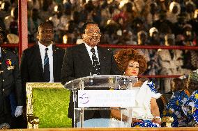 Paul Biya During His Campaign Rally - Cameroon