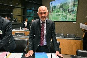 Pierre Moscovici hearing before the Finance and Cultural Affairs and Education Committees in Paris FA
