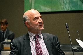 Pierre Moscovici hearing before the Finance and Cultural Affairs and Education Committees in Paris FA