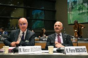 Pierre Moscovici hearing before the Finance and Cultural Affairs and Education Committees in Paris FA