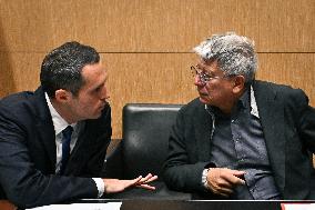Pierre Moscovici hearing before the Finance and Cultural Affairs and Education Committees in Paris FA