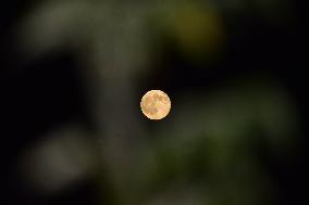 October Full Harvest Moon In Srinagar - India