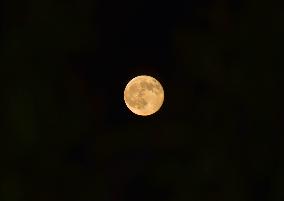 October Full Harvest Moon In Srinagar - India