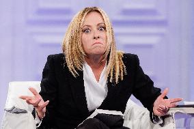 Giorgia Meloni Guest on The Programme "Cinque Minuti" - Rome