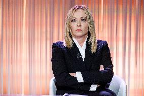 Giorgia Meloni Guest on The Programme "Cinque Minuti" - Rome