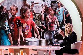 Giorgia Meloni Guest on The Programme "Cinque Minuti" - Rome